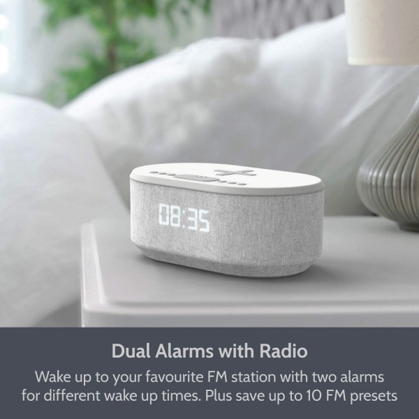 i-Box Dawn Radio Alarm ve Kablosuz arj Cihaz-White