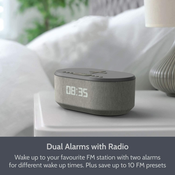 i-Box Dawn Radio Alarm ve Kablosuz arj Cihaz-Grey