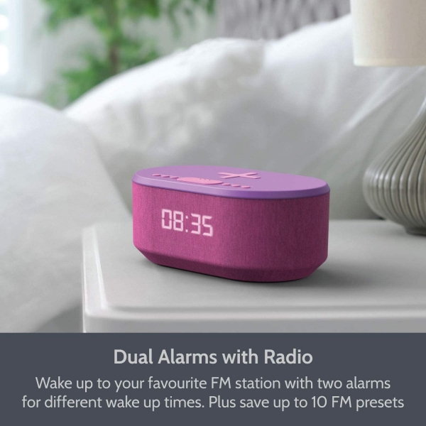 i-Box Dawn Radio Alarm ve Kablosuz arj Cihaz-Purple
