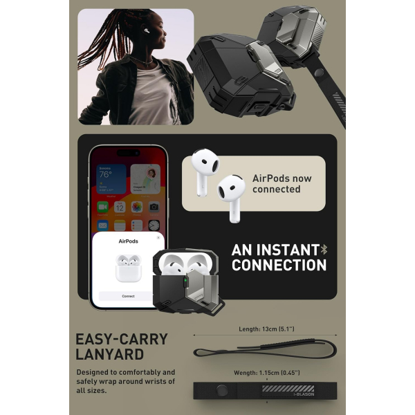 i-blason Apple AirPods 4 Klf-Black
