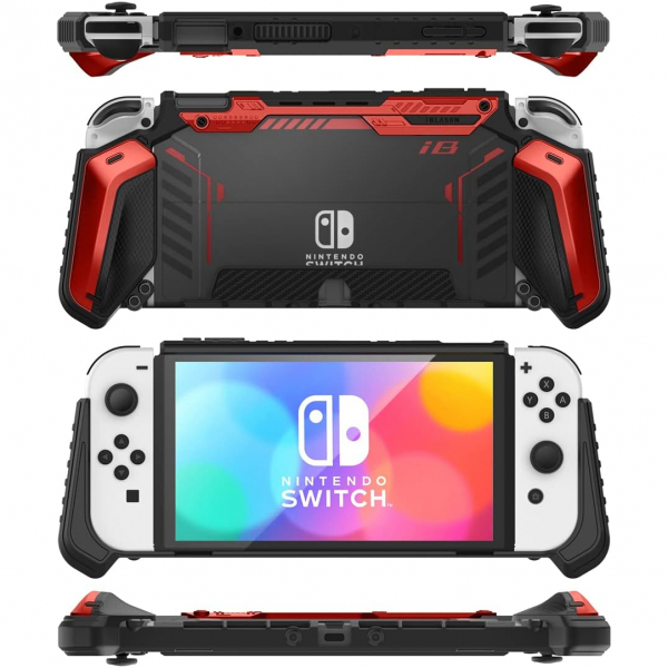 i-blason Armorbox Serisi Nintendo Switch OLED Koruyucu Klf -Red