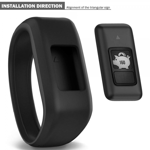 iBREK Garmin Vivofit JR Silikon Kay (Large)-Black