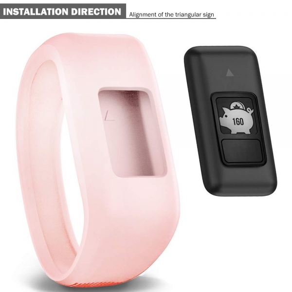 iBREK Garmin Vivofit JR Silikon Kay (Large)-Phosphorescent Pink