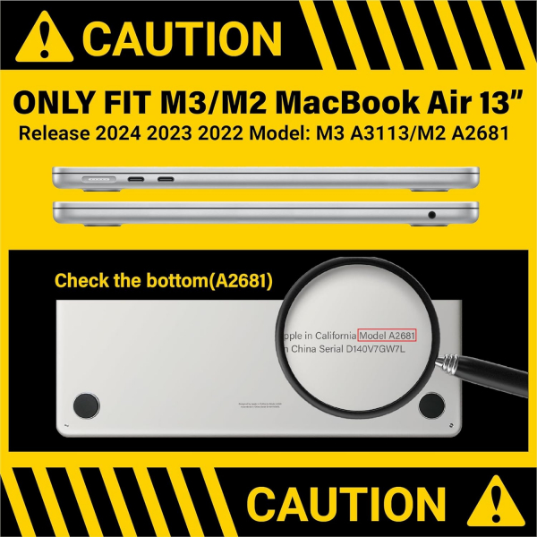 iBenzer Hexpact MacBook Air M3 Klf (13 in)-Gray