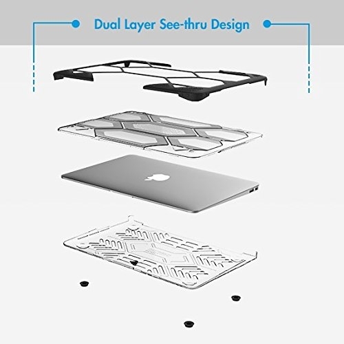 iBenzer MacBook Air Hexpact Klf (13 in)-Clear