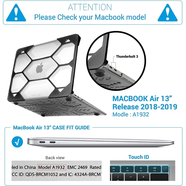 iBenzer MacBook Air Koruyucu Klf (13.3 in)