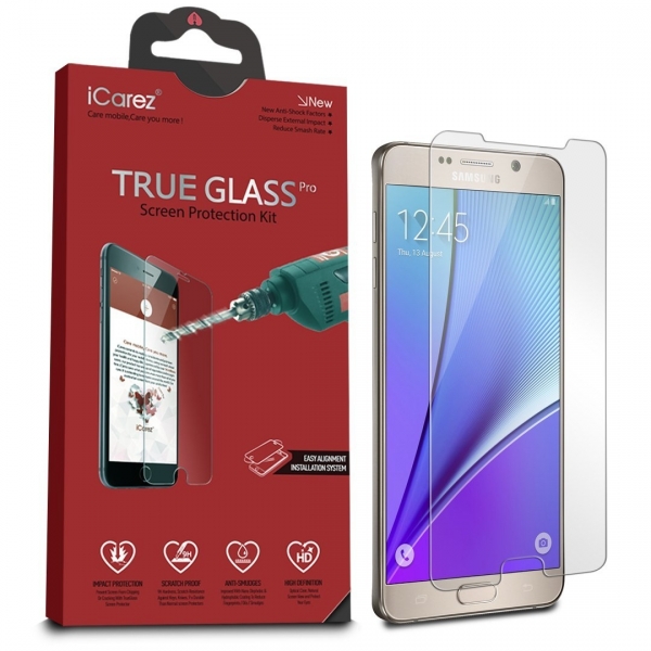 iCarez Samsung Galaxy Note 5 Temperli Cam Ekran Koruyucu