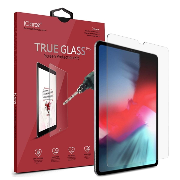 iCarez iPad Pro Temperli Cam Ekran Koruyucu (12.9in)(2018)