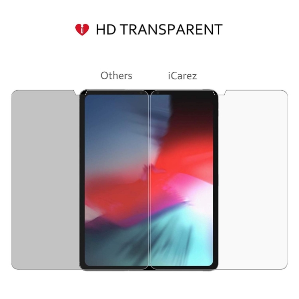 iCarez iPad Pro Temperli Cam Ekran Koruyucu (12.9in)(2018)
