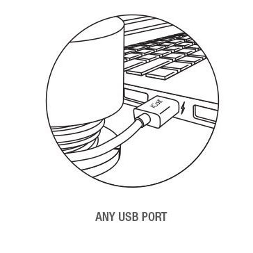 iCoil USB arj Kablosu (3.65M)-Aqua Pod White Cord