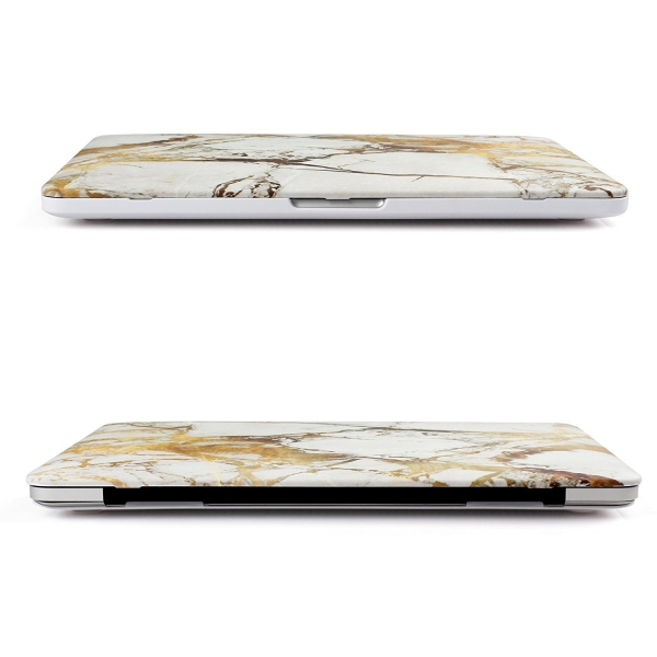iDOO Apple Macbook Pro Fruit Serisi Klf (15 in)-White and Gold Marble