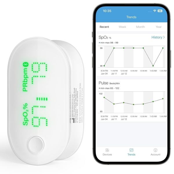 iHealth �arj Edilebilir Parmak Ucu Nab�z Oksimetresi