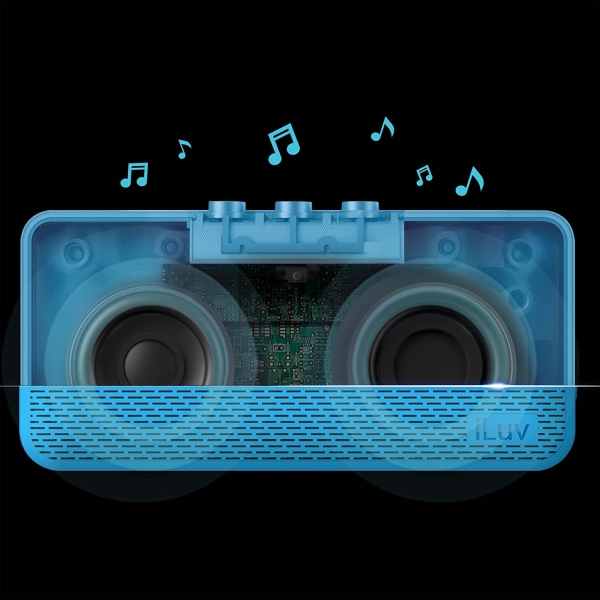 iLuv Aud Mini Ultra Slim Hoparlr-Blue