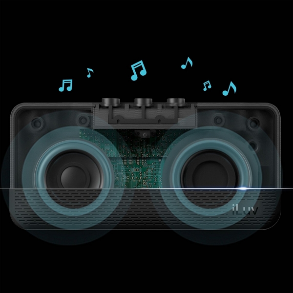 iLuv Aud Mini Ultra Slim Hoparlr-Black