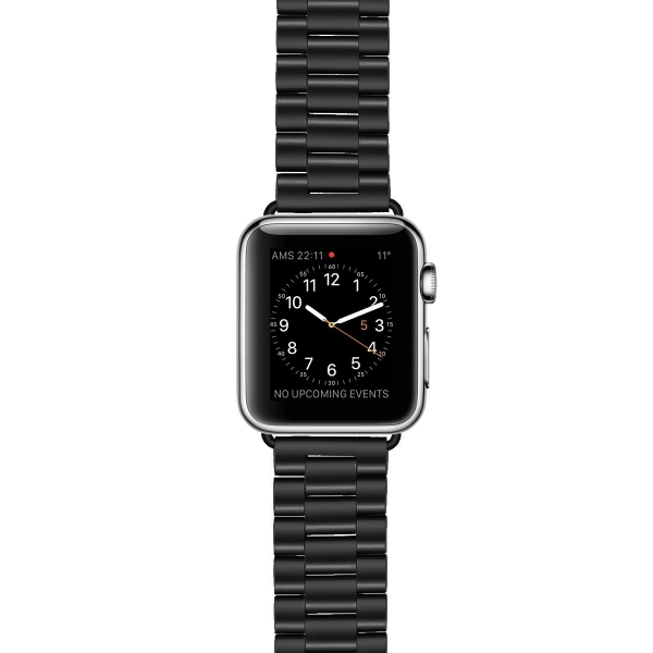 iXCC Apple Watch Paslanmaz elik Metal Kay (42mm)-Black