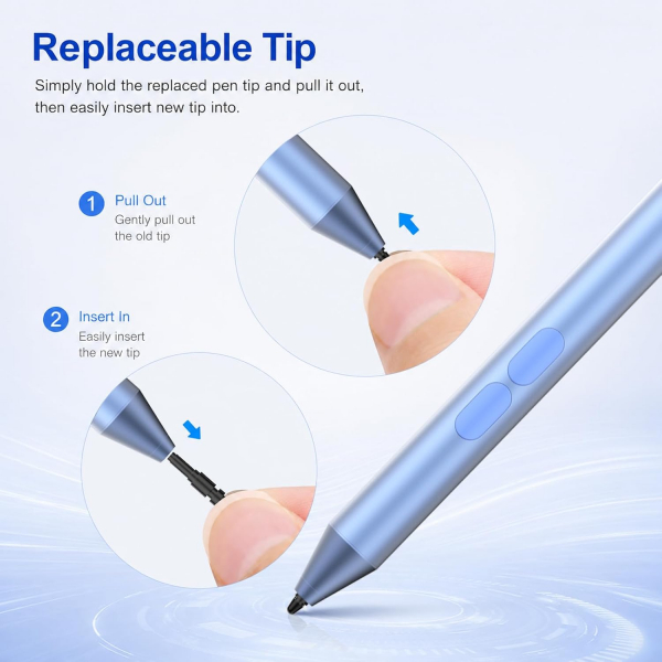 iafer Microsoft Surface Uyumlu Stylus Kalem-Azure