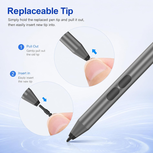iafer Microsoft Surface Uyumlu Stylus Kalem-Grey