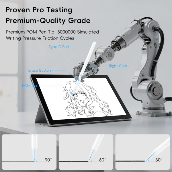 iafer Surface Uyumlu Stylus Kalem -White