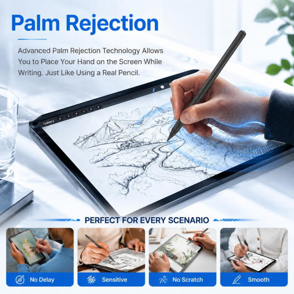 iafer iPad Uyumlu Stylus Kalem-Dark Black