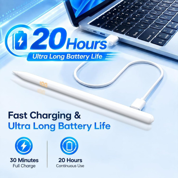 iafer iPad Uyumlu Stylus Kalem-White