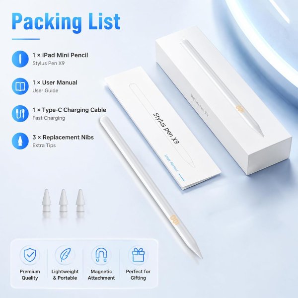 iafer iPad Uyumlu Stylus Kalem-White