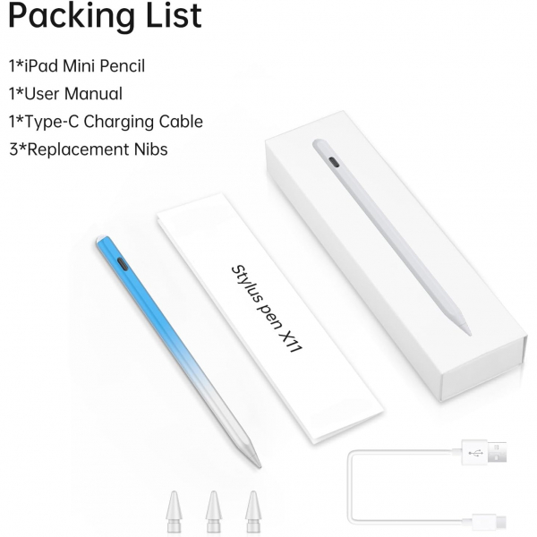 iafer iPad Uyumlu Stylus Kalem-Blue