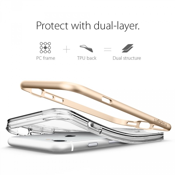 Spigen iPhone 7 Case Crystal Hybrid-Champagne Gold