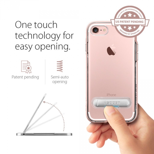 Spigen iPhone 7 Case Crystal Hybrid-Rose Gold