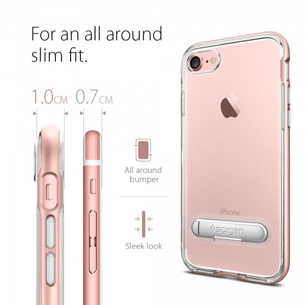 Spigen iPhone 7 Case Crystal Hybrid-Rose Gold