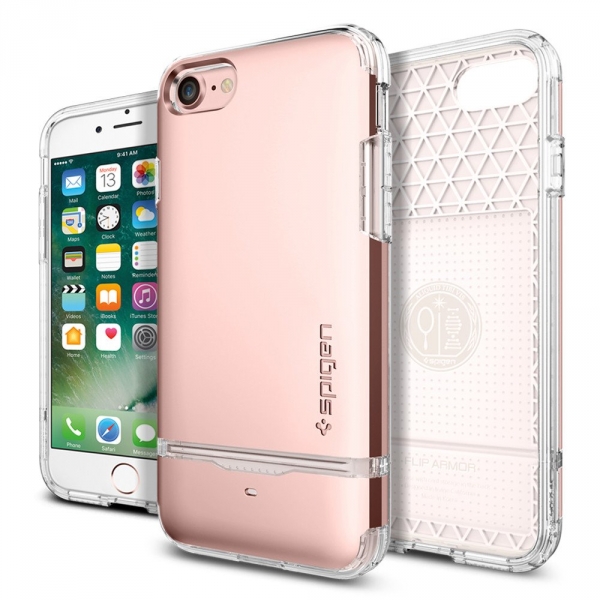 Spigen iPhone 7 Case Flip Armor-Rose Gold