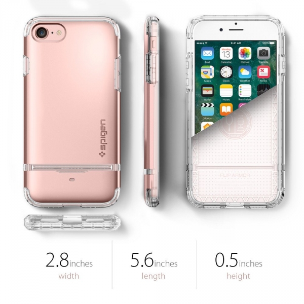 Spigen iPhone 7 Case Flip Armor-Rose Gold