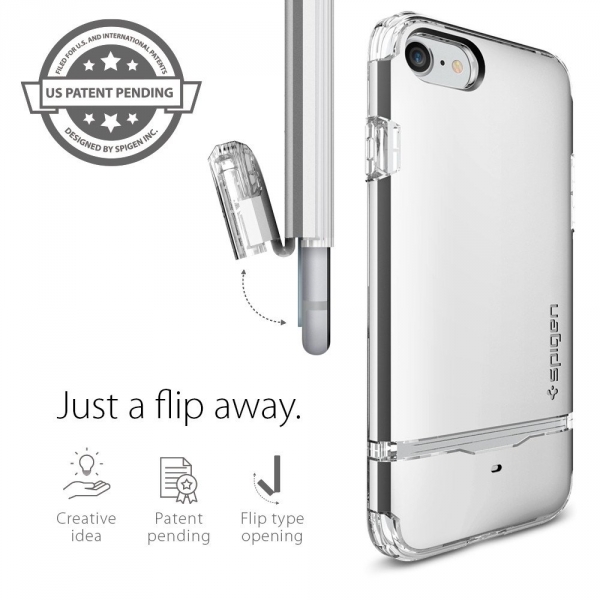 Spigen iPhone 7 Case Flip Armor-Satin Silver