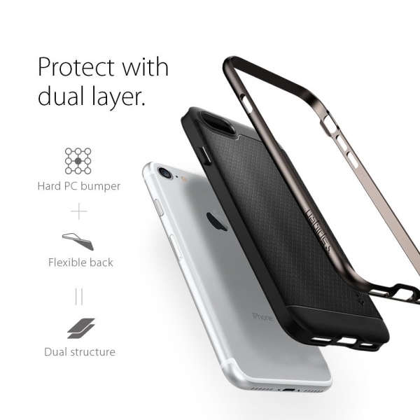 Spigen iPhone 7 Case Neo Hybrid-Gunmetal