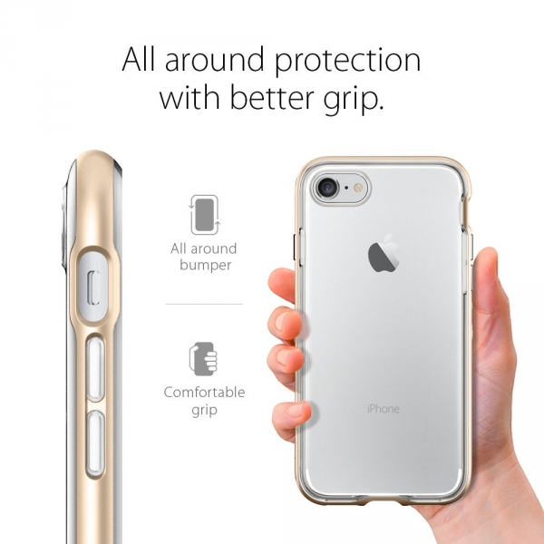 Spigen iPhone 7 Case Neo Hybrid Crystal-Champagne Gold