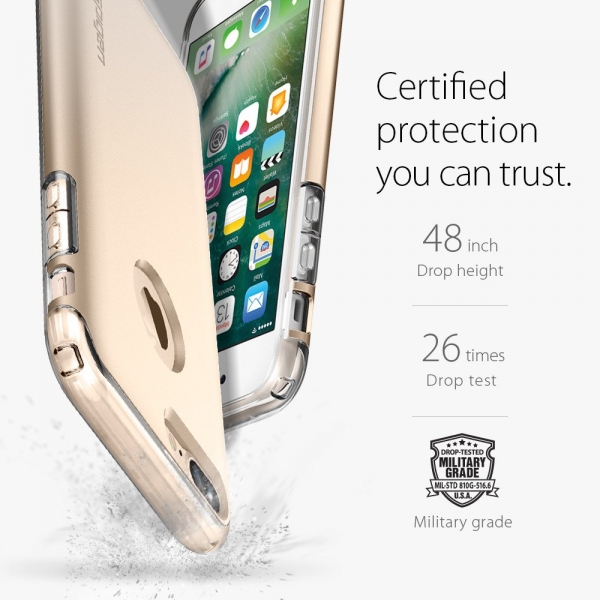 Spigen iPhone 7 Plus Hybrid Armor Klf-Champagne Gold