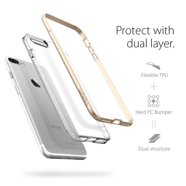 Spigen iPhone 7 Plus Neo Hybrid Crystal Klf-Champagne Gold