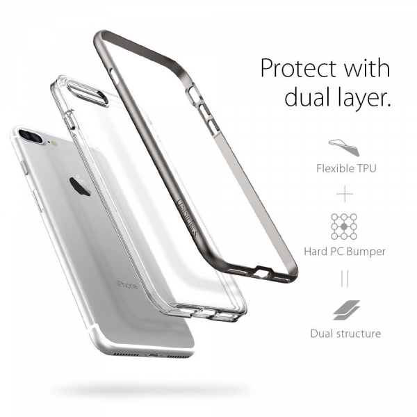 Spigen iPhone 7 Plus Neo Hybrid Crystal Klf-Gunmetal