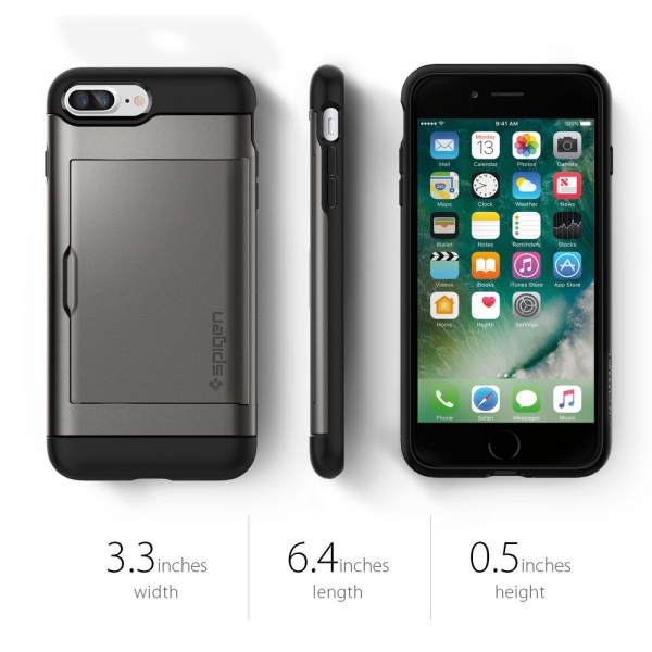 Spigen iPhone 7 Plus Slim Armor CS K�l�f-Gunmetal