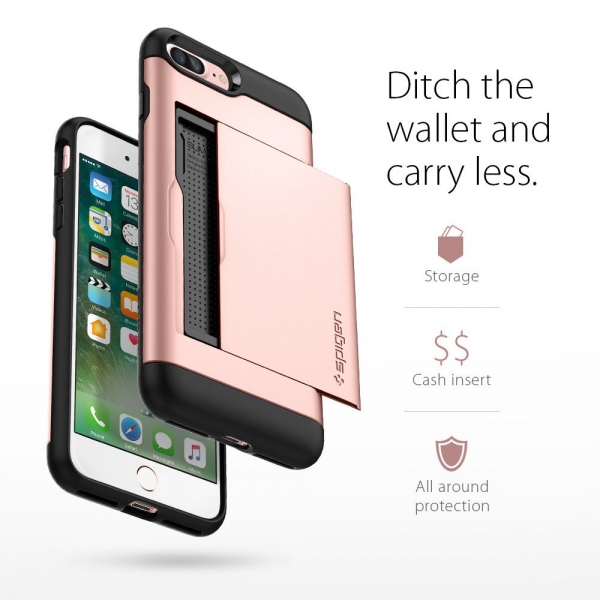 Spigen iPhone 7 Plus Slim Armor CS K�l�f-Rose Gold