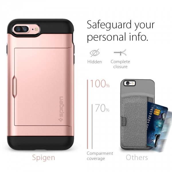 Spigen iPhone 7 Plus Slim Armor CS K�l�f-Rose Gold