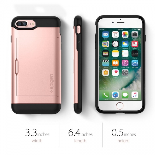 Spigen iPhone 7 Plus Slim Armor CS K�l�f-Rose Gold
