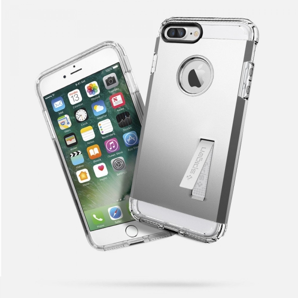 Spigen iPhone 7 Plus Tough Armor Klf-Satin Silver