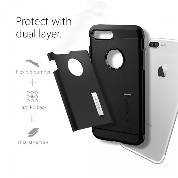 Spigen iPhone 7 Plus Tough Armor Klf-Black