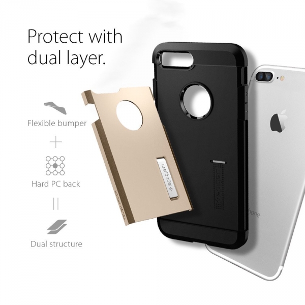Spigen iPhone 7 Plus Tough Armor Klf-Champagne Gold