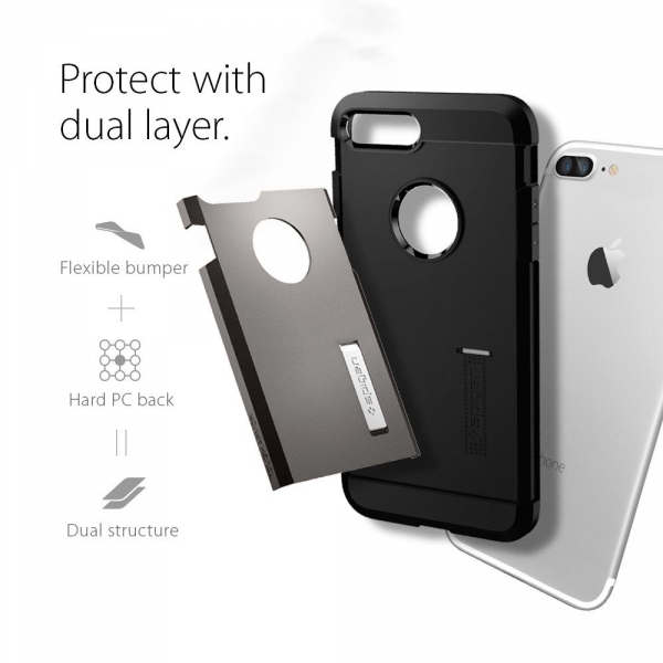 Spigen iPhone 7 Plus Tough Armor Klf-Gunmetal
