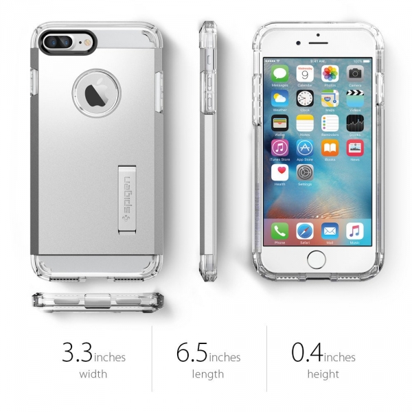 Spigen iPhone 7 Plus Tough Armor Klf-Satin Silver