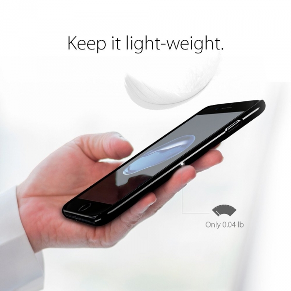 Spigen iPhone 7 Plus Thin Fit Klf-Jet Black