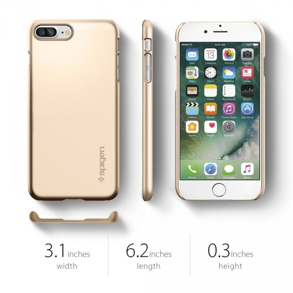 Spigen iPhone 7 Plus Thin Fit Klf-Champagne Gold