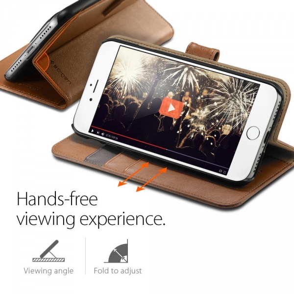 Spigen iPhone 7 Plus Case Wallet S-Brown