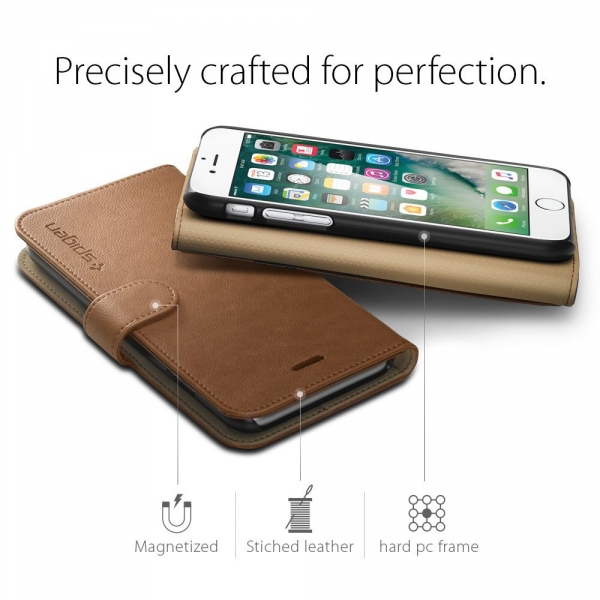 Spigen iPhone 7 Plus Case Wallet S-Brown
